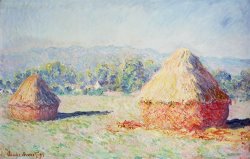 Haystacks in the Sun by Claude Monet