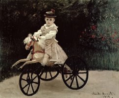 Jean Monet on his Hobby Horse by Claude Monet