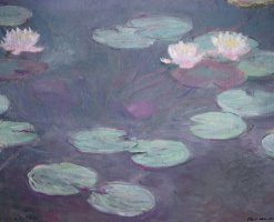 Pink Lilies by Claude Monet