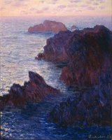 Rocks at Bell Ile Port Domois by Claude Monet