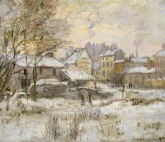 Snow Effect With Setting Sun by Claude Monet