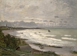 The Beach at Sainte Adresse by Claude Monet
