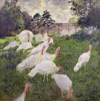 The Turkeys at the Chateau de Rottembourg by Claude Monet