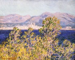 View of the Cap dAntibes with the Mistral Blowing by Claude Monet