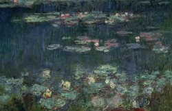 Waterlilies Green Reflections by Claude Monet