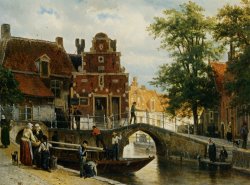 A View of Franeker with The Zakkend Ragerschuisje by Cornelis Springer