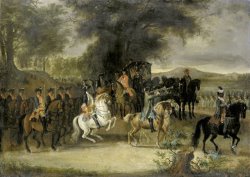 Inspection of a Cavalry Regiment, Perhaps by William of Hesse Homburg by Cornelis Troost