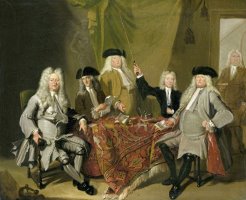 Inspectors of The Collegium Medicum in Amsterdam, 1724 by Cornelis Troost