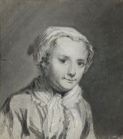 Portret Van Sara Troost by Cornelis Troost
