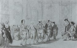 Prins Eugenius Van Savoye in Het Etablissement Van Mme Traese Op De Prinsengracht Met Revue Van Prostituees, Ca. 1720 by Cornelis Troost