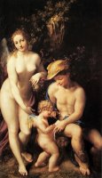 Venus with Mercury And Cupid by Correggio