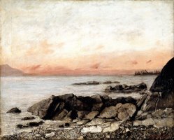 Sunset, Vevey, Switzerland by Courbet, Gustave