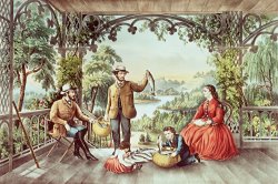 Home From The Brook The Lucky Fisherman by Currier and Ives