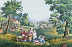 The Four Seasons of Life Childhood by Currier and Ives