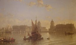 Shipping on the Thames at Greenwich by David Roberts