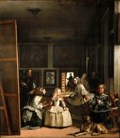 Las Meninas Detail of The Lower Half Depicting The Family of Philip Iv of Spain 1656 by Diego Velazquez