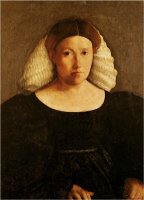 Portrait of a Woman with a White Hairnet by Dosso Dossi