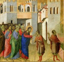 Jesus Opens the Eyes of a Man Born Blind by Duccio di Buoninsegna