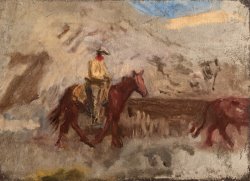Sketch of a Cowboy at Work by Eadweard J. Muybridge