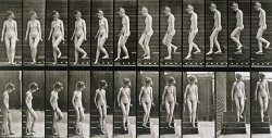 Woman Descending Steps by Eadweard Muybridge