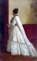 Woman in a White Dress by Eastman Johnson
