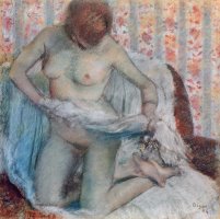 After the Bath by Edgar Degas