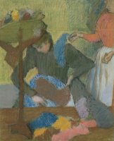 At the Hat Maker by Edgar Degas