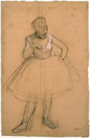 Ballet Dancer Adjusting Her Costume by Edgar Degas