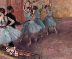 Blue Dancers by Edgar Degas