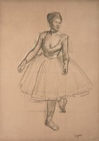 Dancer in Position, Three Quarter View by Edgar Degas