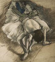 Dancer Tying Her Shoe by Edgar Degas