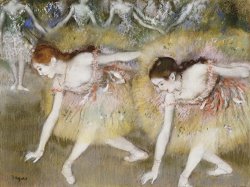 Dancers Bending Down by Edgar Degas