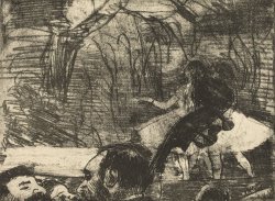 On Stage (sur La Scene 3e Planche) by Edgar Degas