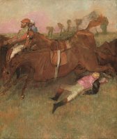 Scene From The Steeplechase The Fallen Jockey by Edgar Degas