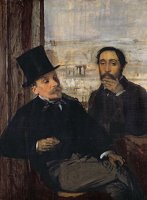 Self Portrait with Evariste de Valernes by Edgar Degas