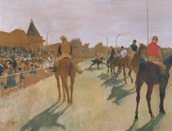 The Parade, Or Race Horses in Front of The Stands by Edgar Degas