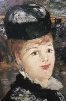Detail Showing Woman's Face From Skating by Edouard Manet