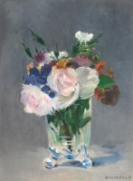 Flowers In A Crystal Vase by Edouard Manet