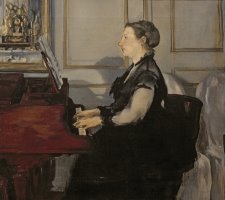 Madame Manet at the Piano by Edouard Manet