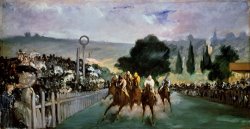 Races at Longchamp by Edouard Manet