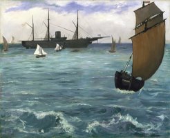 The 'kearsarge' at Boulogne by Edouard Manet