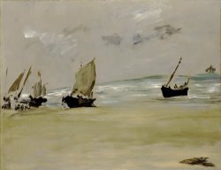 The Beach at Berck by Edouard Manet
