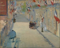 The Rue Mosnier With Flags by Edouard Manet