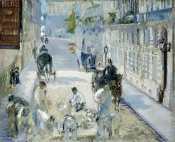 The Rue Mosnier with Workmen by Edouard Manet
