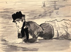 Woman Lying on The Beach. Annabel Lee by Edouard Manet