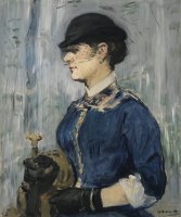 Young Woman in a Round Hat (jeune Femme Au Chapeau Rond) by Edouard Manet
