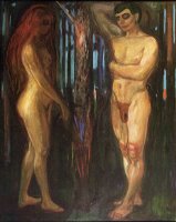 Adam And Eve 1918 by Edvard Munch