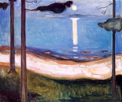 Moon Light 1895 by Edvard Munch