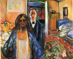 The Artist And His Model 1921 by Edvard Munch