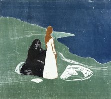 Twee Vrouwen Aan Het Strand by Edvard Munch